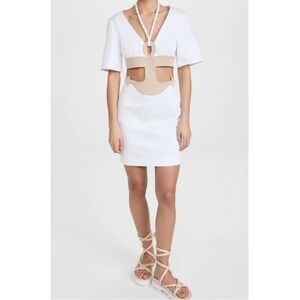 Rosie Assoulin Anchor Aweigh White Cutout Halter
Rope Nautical Mini Dress 8